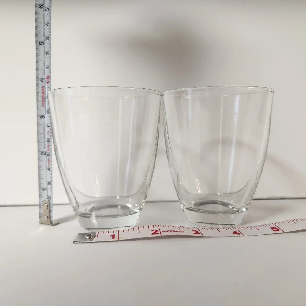 Set of 2 Clear Glass Votives